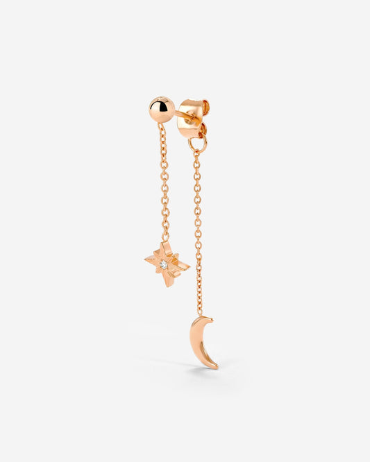 Shiny Ines Stud Earring Rose Gold