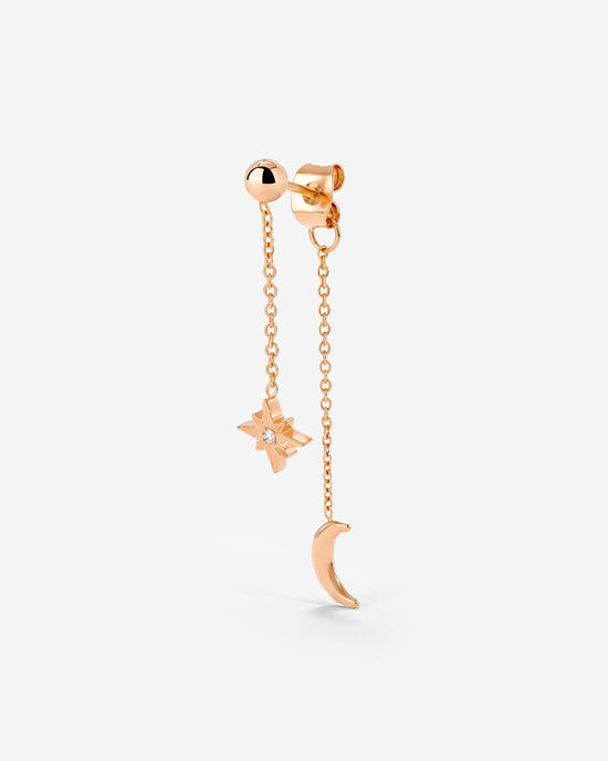 Shiny Ines Stud Earring Rose Gold