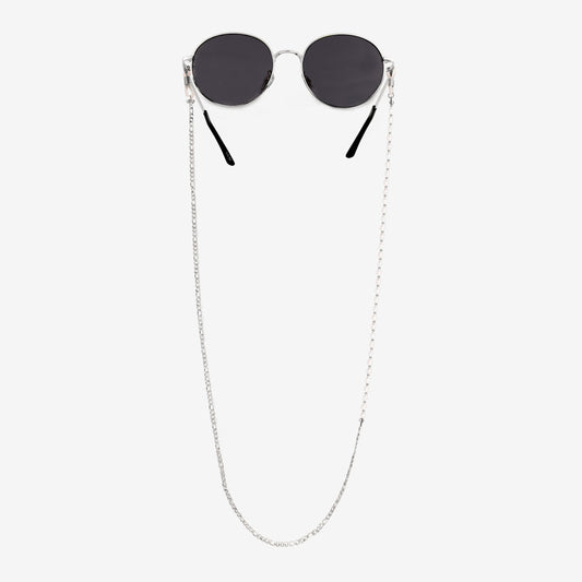 Pearly Sunglasses Chain Silver