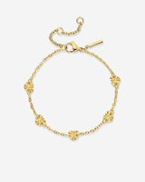 Glass Heart Bracelet Gold