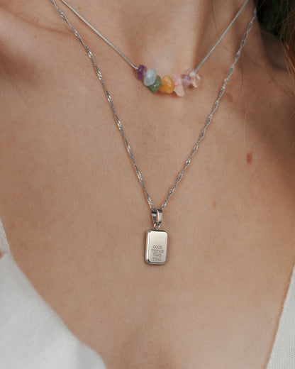 Good things take time Necklace Silver