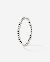 Narrow Sphere Ring Silver