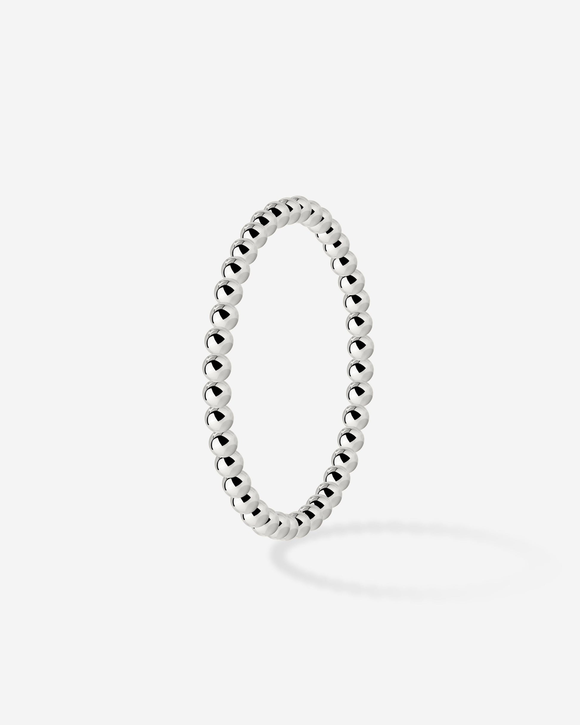 Narrow Sphere Ring Silver