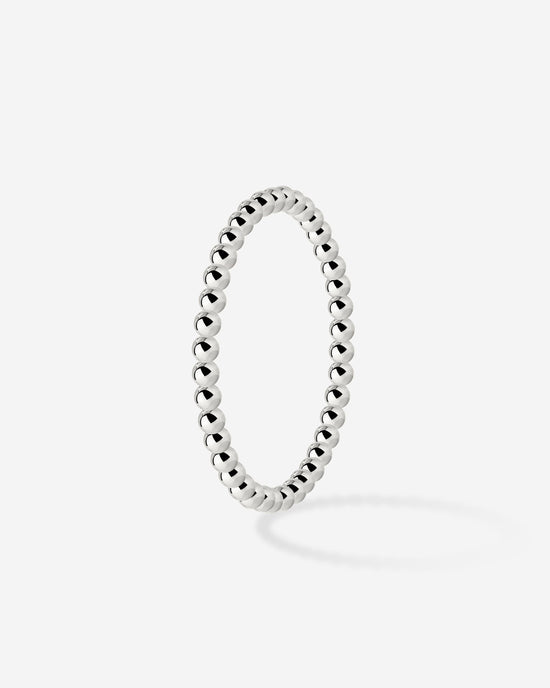 Narrow Sphere Ring Silver