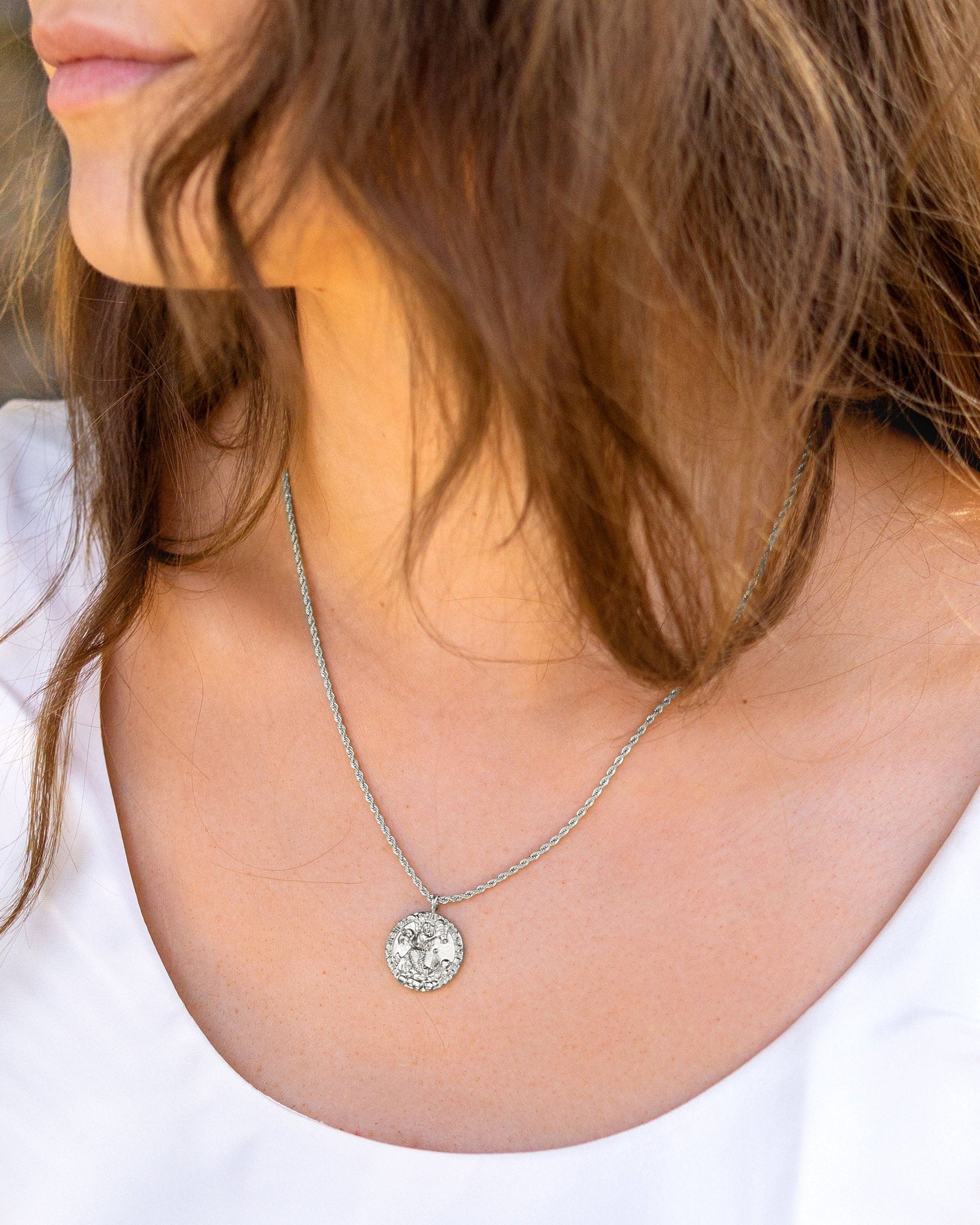 Zodiac Sign Necklace Silver