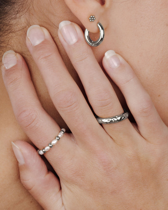 Chunky Hoopies Small Silver