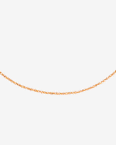 Criss Cross Chain Necklace Rose Gold