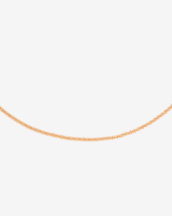 Criss Cross Chain Necklace Rose Gold