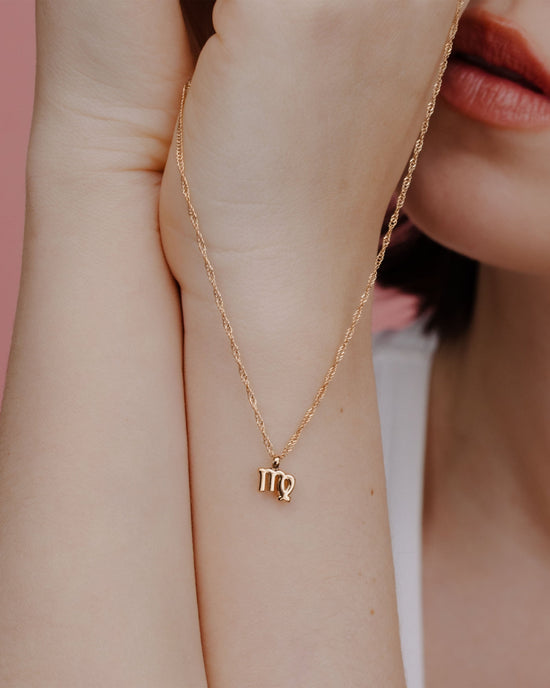 Virgo Bubble Necklace Rose Gold
