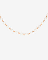 Summertime Pearl Necklace Rose Gold