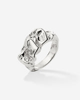 Crinkled Ring Silver
