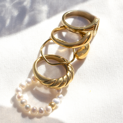 Summertime Pearl Ring Rose Gold