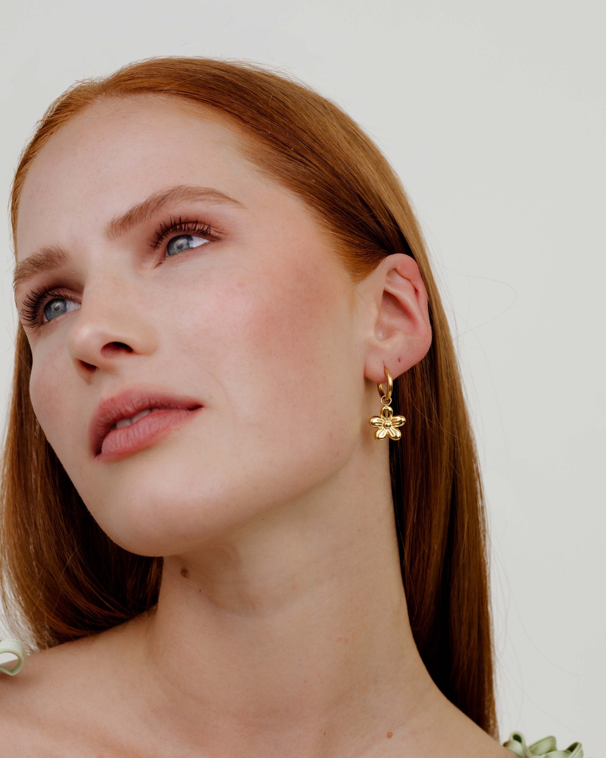 Blossom Hoop Set Small Gold
