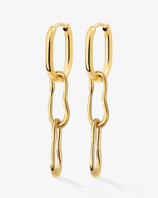 Blending Duo Oval Hoop Set Baby gold