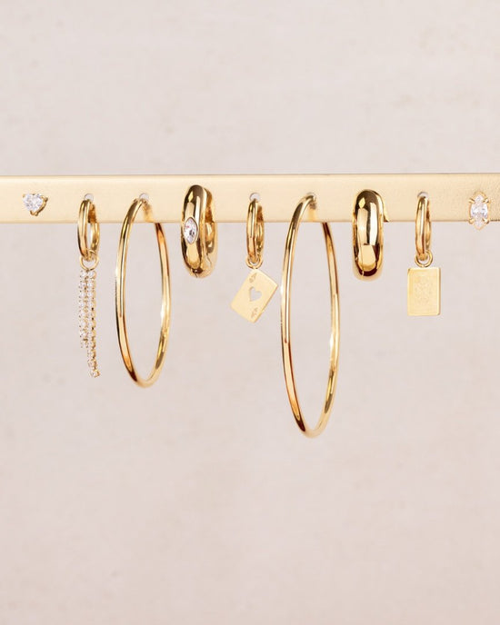 Like a Queen Oval Hoop Set Baby Gold