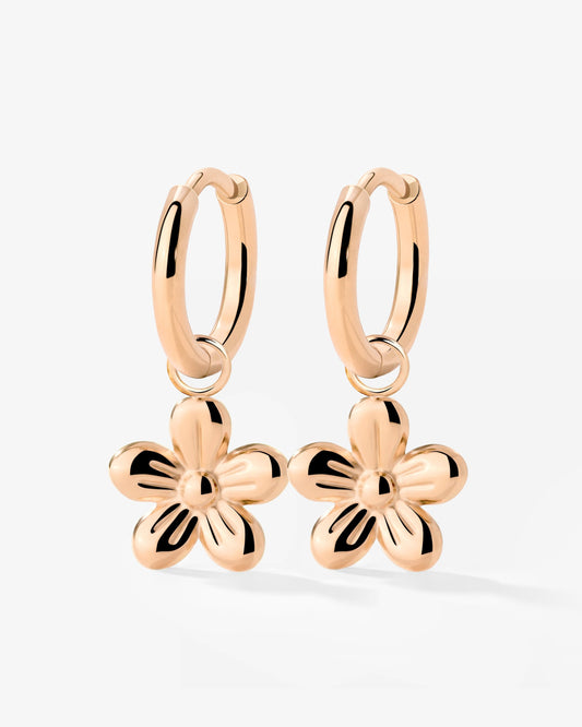 Blossom Hoop Set Small Rose Gold