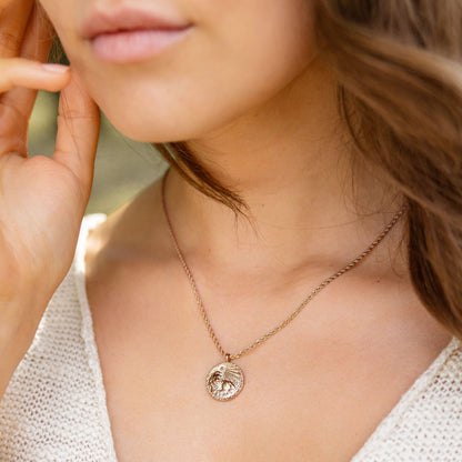Zodiac Sign Necklace Rose Gold