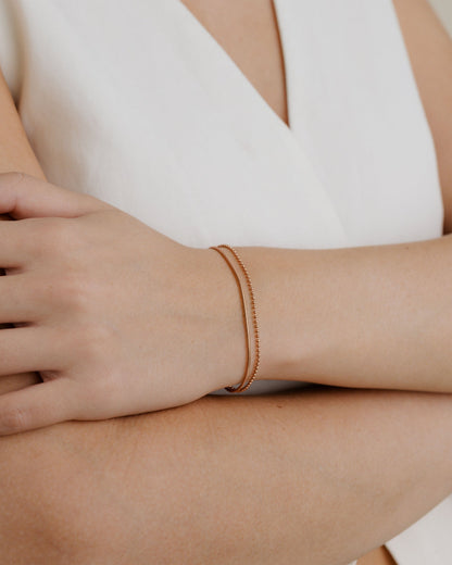 Duo Beads Bracelet Rose Gold