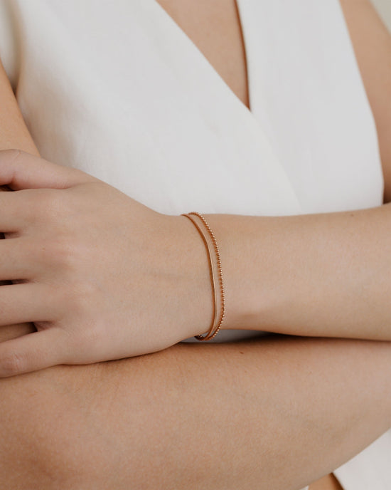 Duo Beads Bracelet Rose Gold
