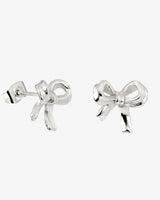 Pretty Ribbon Studs Silver