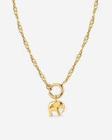 Elephant Singapore Chain Necklace Set gold