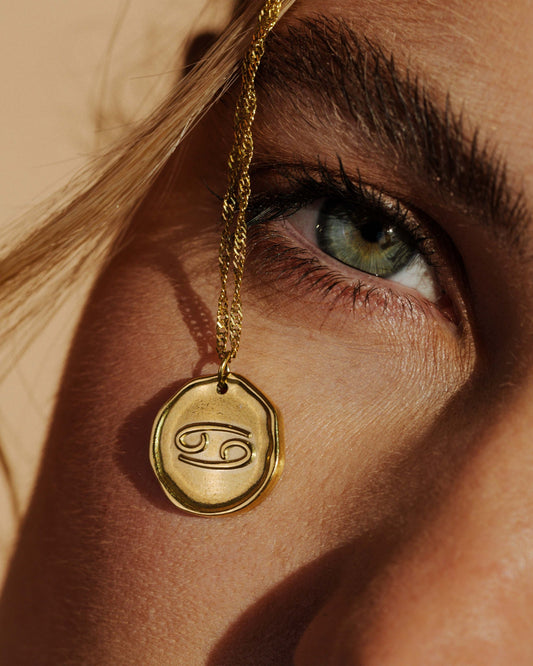 Zodiac Necklace – Cancer Gold