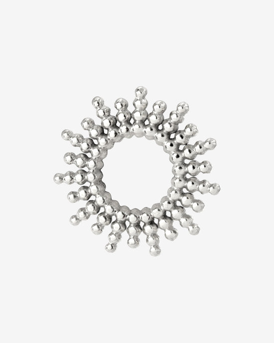 Sunny Oval Twisted Hoop Set Baby Silver