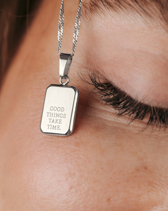 Good things take time Necklace Silver