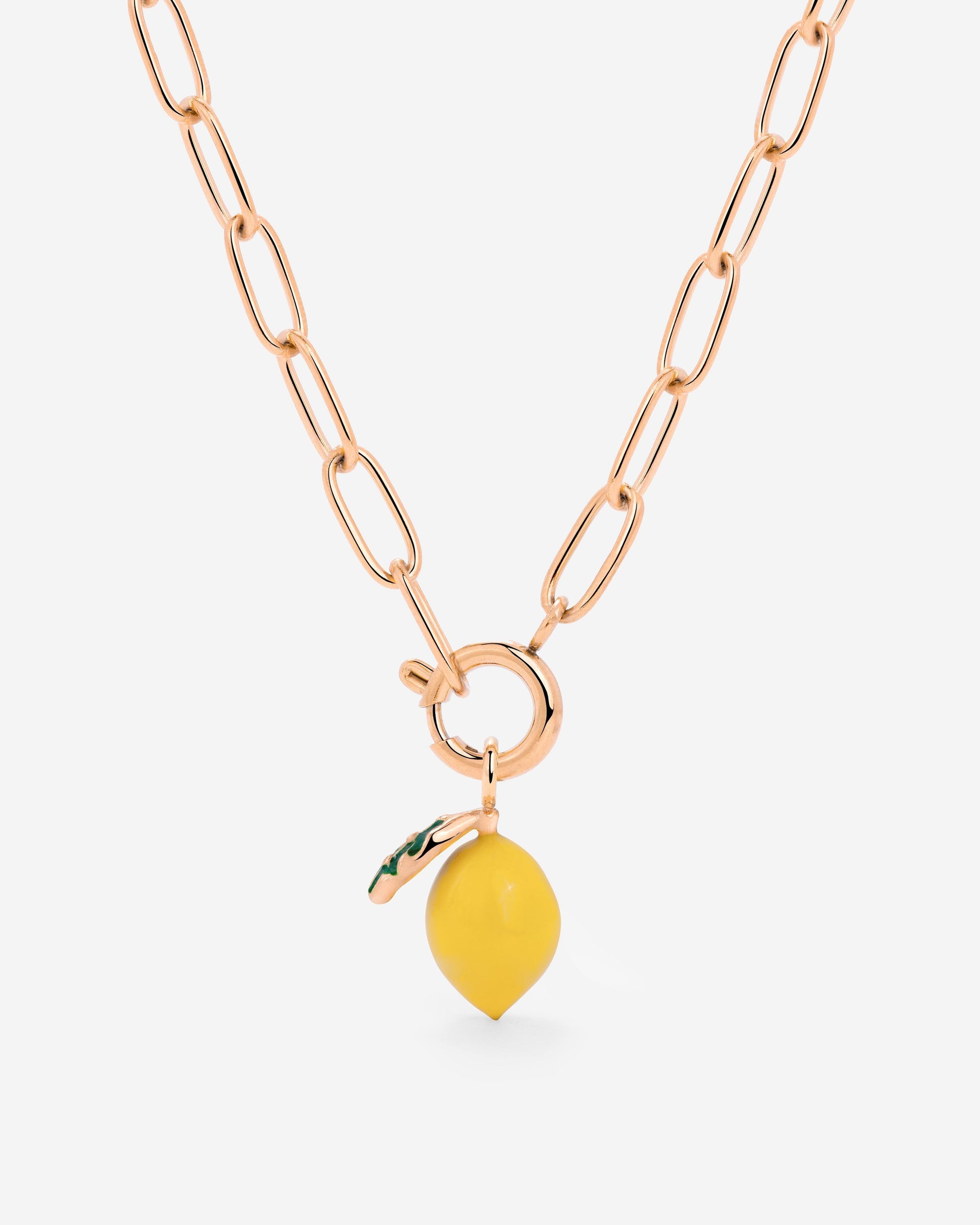 Lemony Oval Links Necklace Set Rose Gold