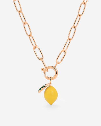 Lemony Oval Links Necklace Set Rose Gold