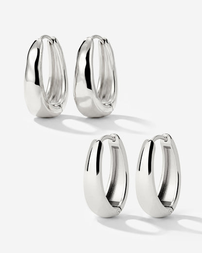 Hammered Seeker Hoop Bundle Small