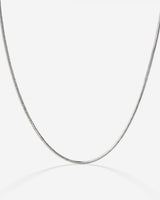 Squared Snake Chain Necklace Silver