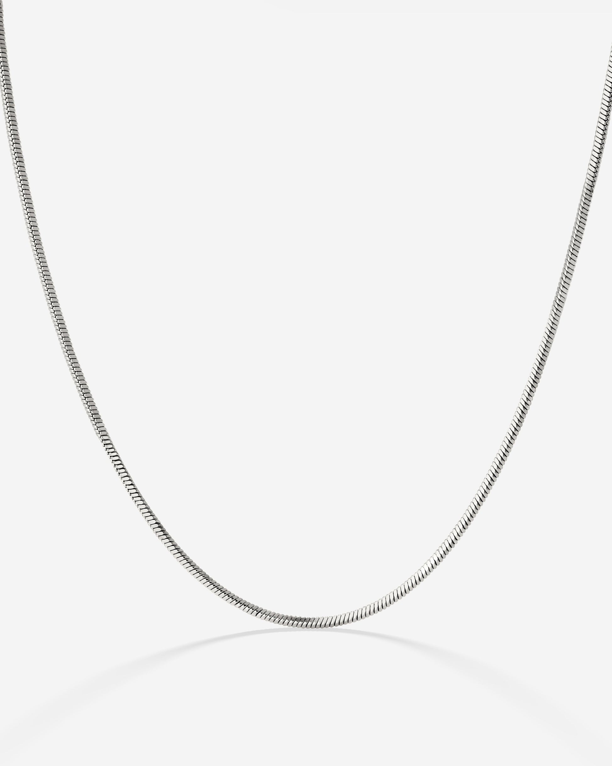 Squared Snake Chain Necklace Silver