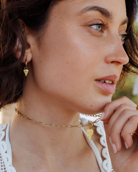 Bella Pizza Oval Links Necklace Set