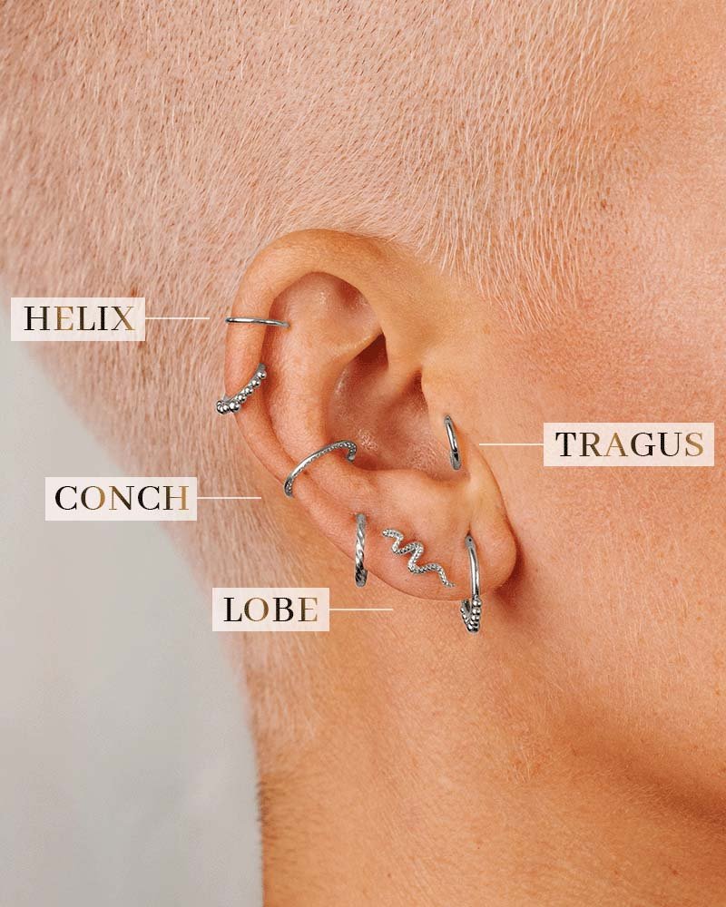 Radiant Click Piercing Silver