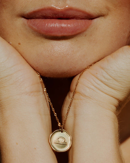 Zodiac Necklace – Libra Rose Gold