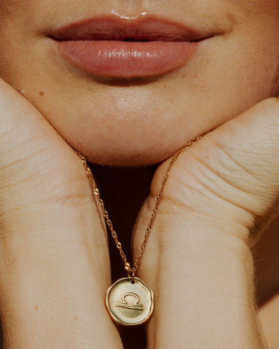 Zodiac Necklace – Libra Rose Gold