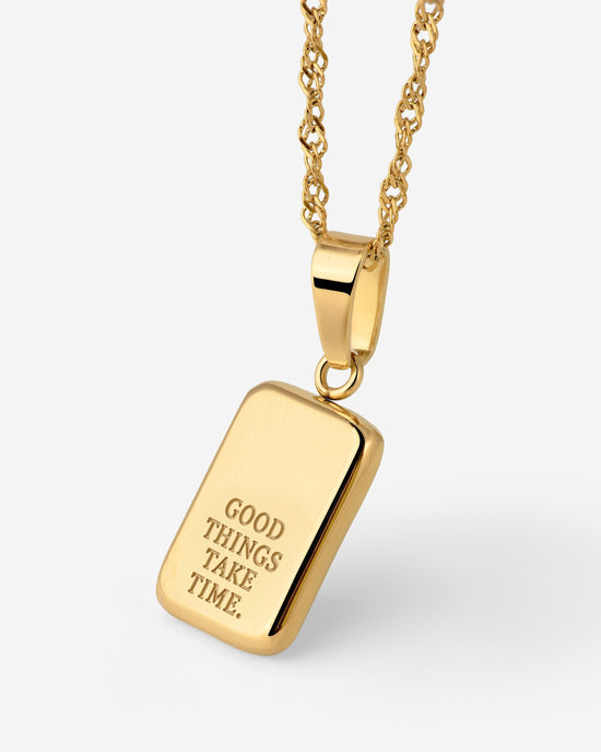 Good things take time Necklace gold