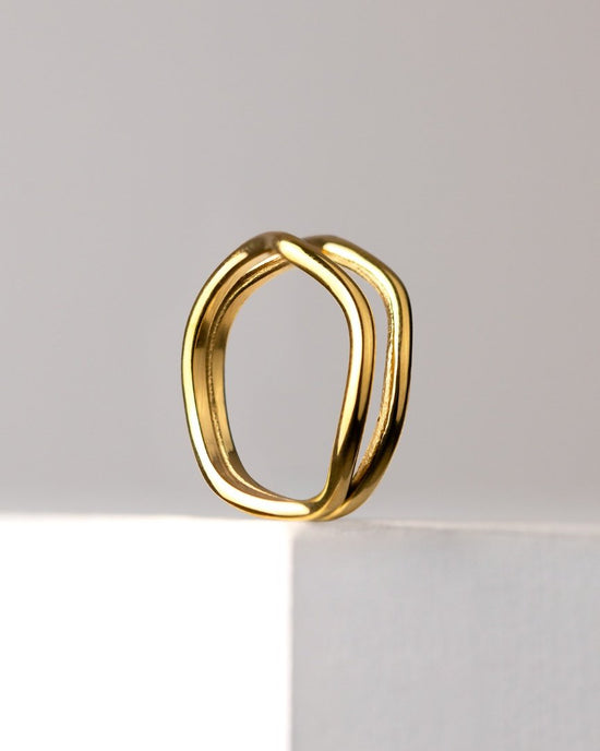Double Wave Ring gold