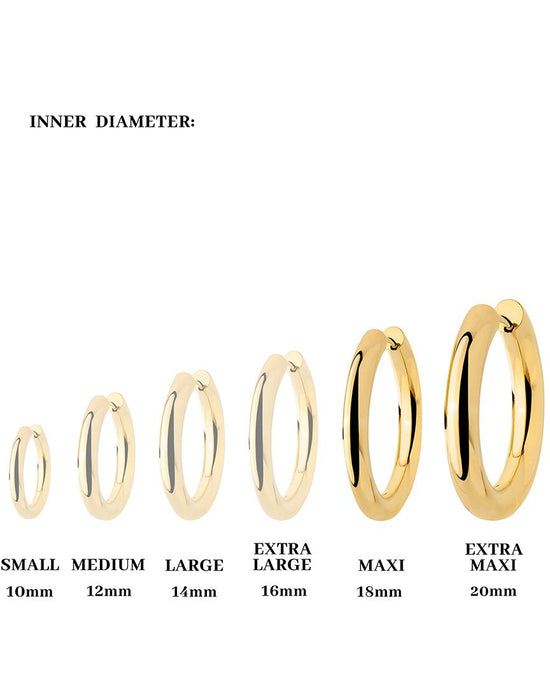 Chunky Lover Hoop Set Maxi Rose Gold
