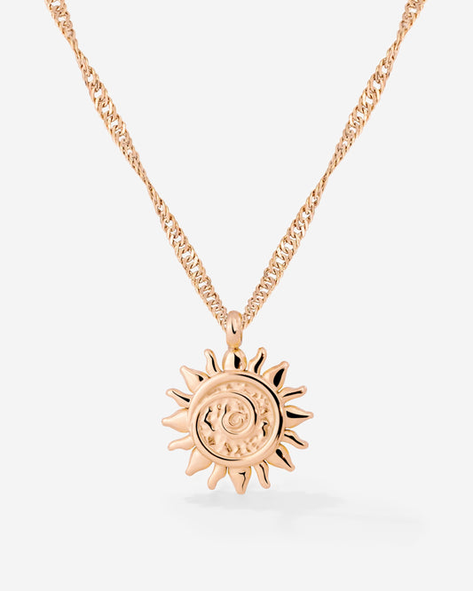 Sunny Swirl Necklace Rose Gold
