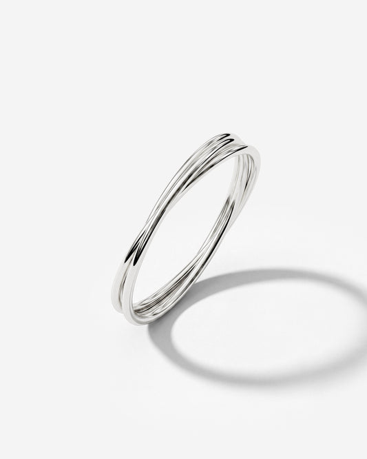 Tiny Trio Ring Silver