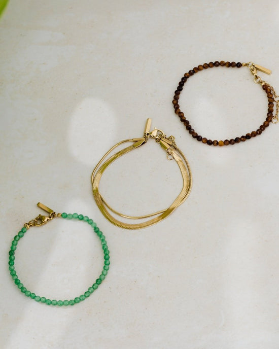 Snake Chain Double Bracelet Silver