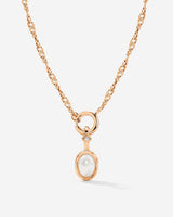 Glazed Singapore Chain Necklace Set Rose Gold