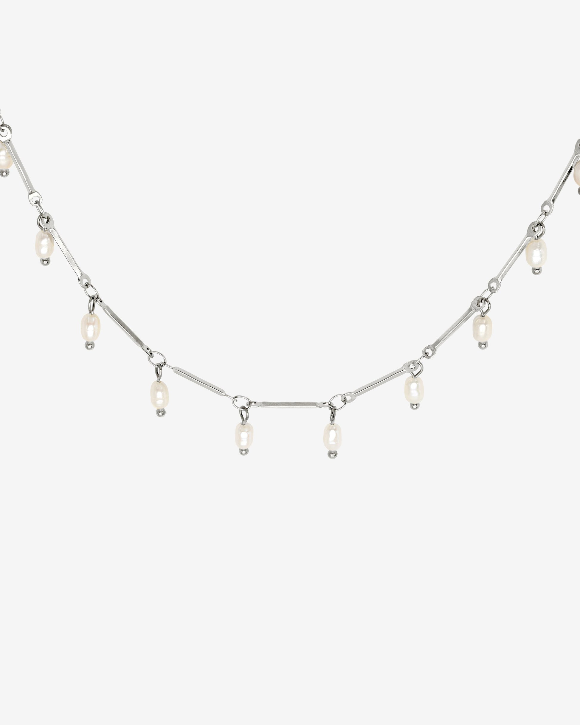 Annes Authentic Pearl Choker Silver