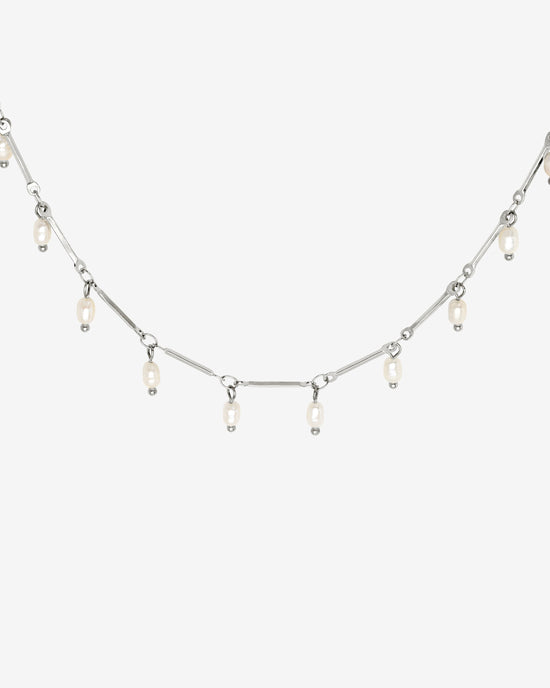 Annes Authentic Pearl Choker Silver