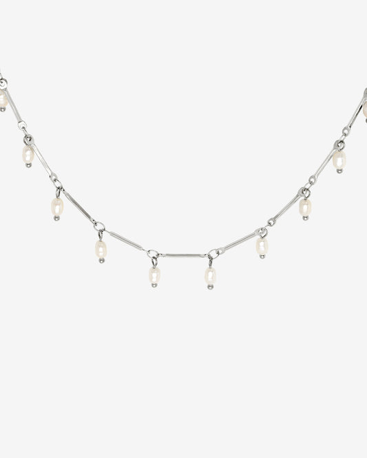 Annes Authentic Pearl Choker Silver