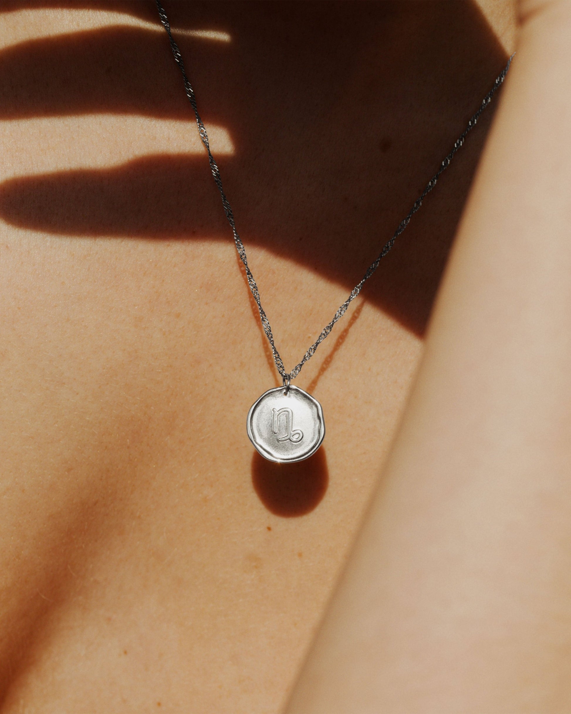 Zodiac Necklace – Capricorn Silver