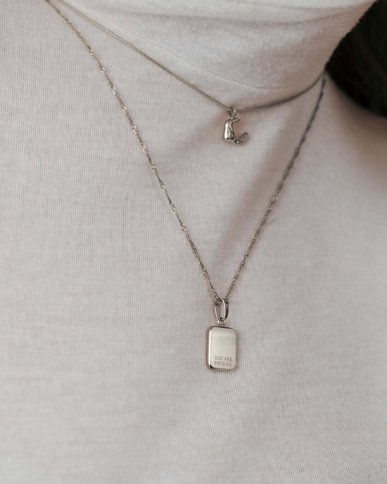 You are enough Necklace Silver