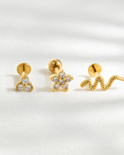 Sparkle Piercing Stud Rose Gold